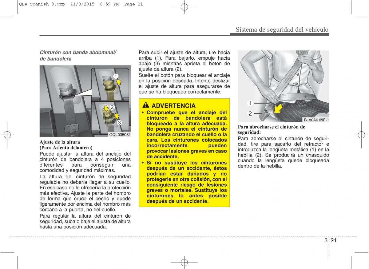 KIA Sportage IV manual del propietario / page 39