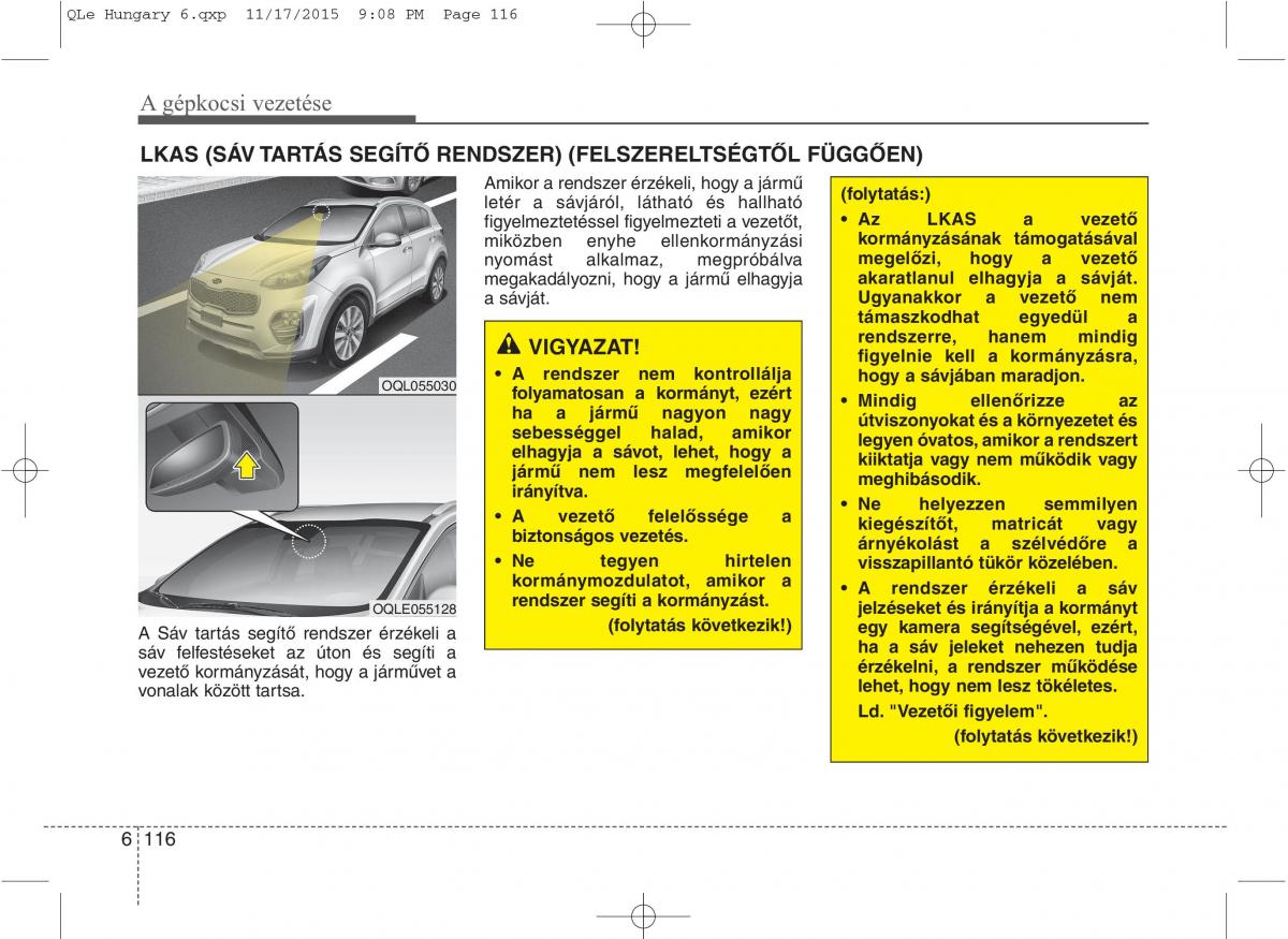 KIA Sportage IV Kezelesi utmutato / page 556