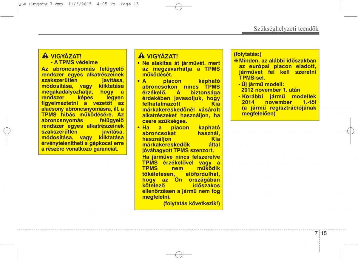 KIA Sportage IV Kezelesi utmutato / page 609