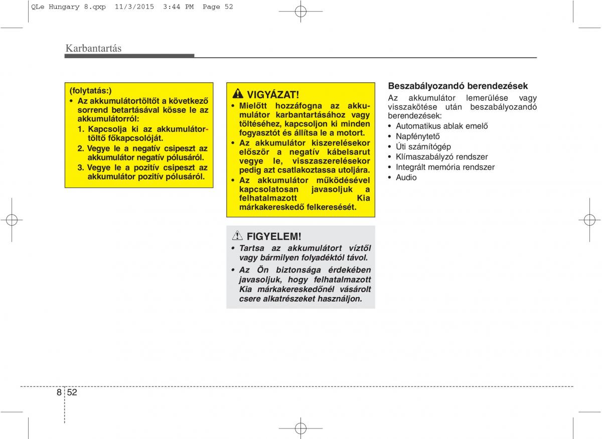 KIA Sportage IV Kezelesi utmutato / page 684