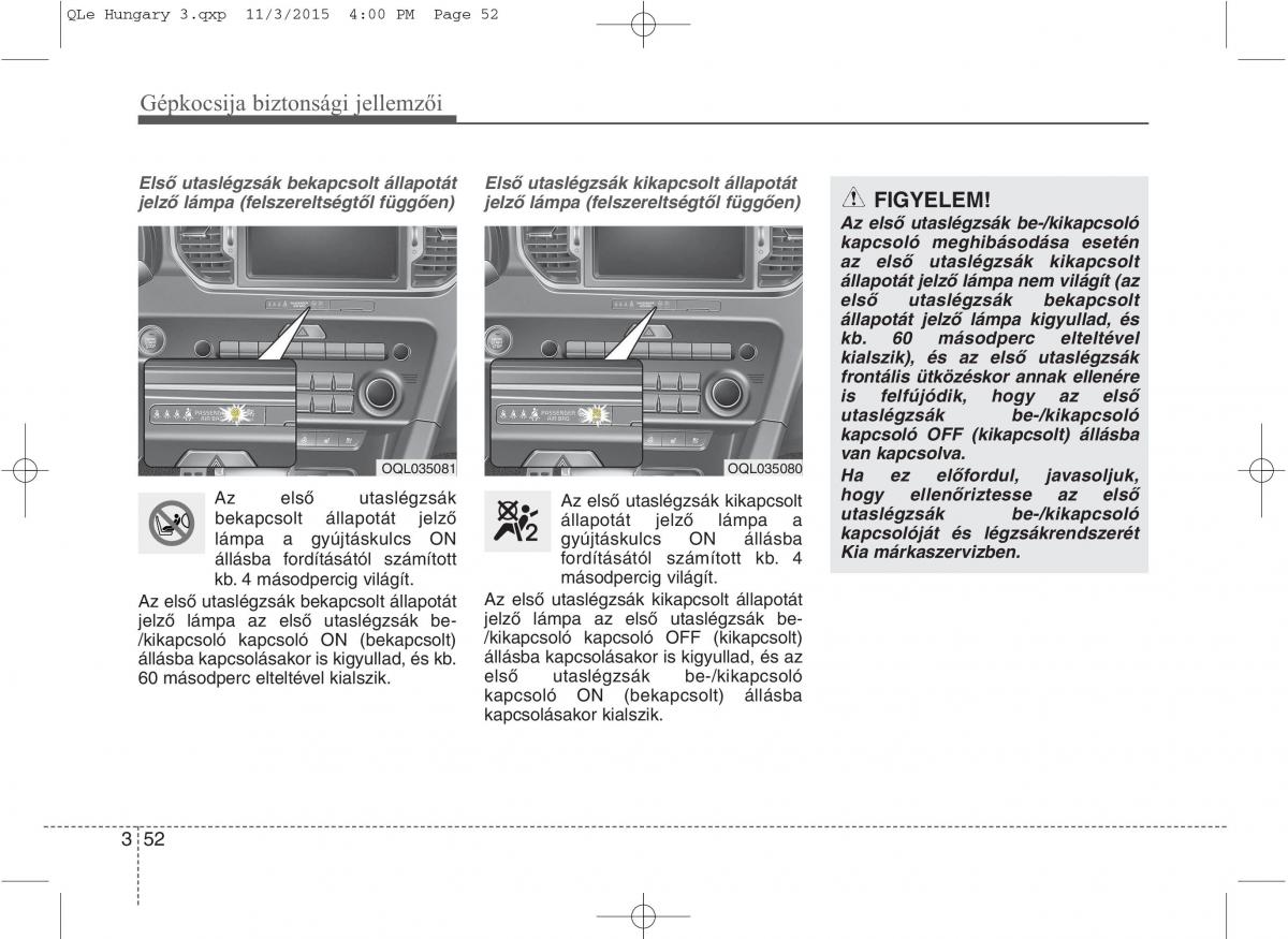 KIA Sportage IV Kezelesi utmutato / page 70