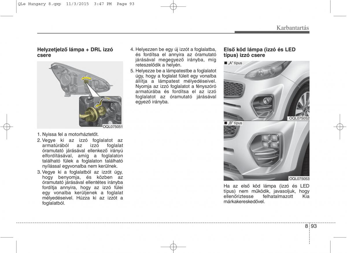 KIA Sportage IV Kezelesi utmutato / page 725