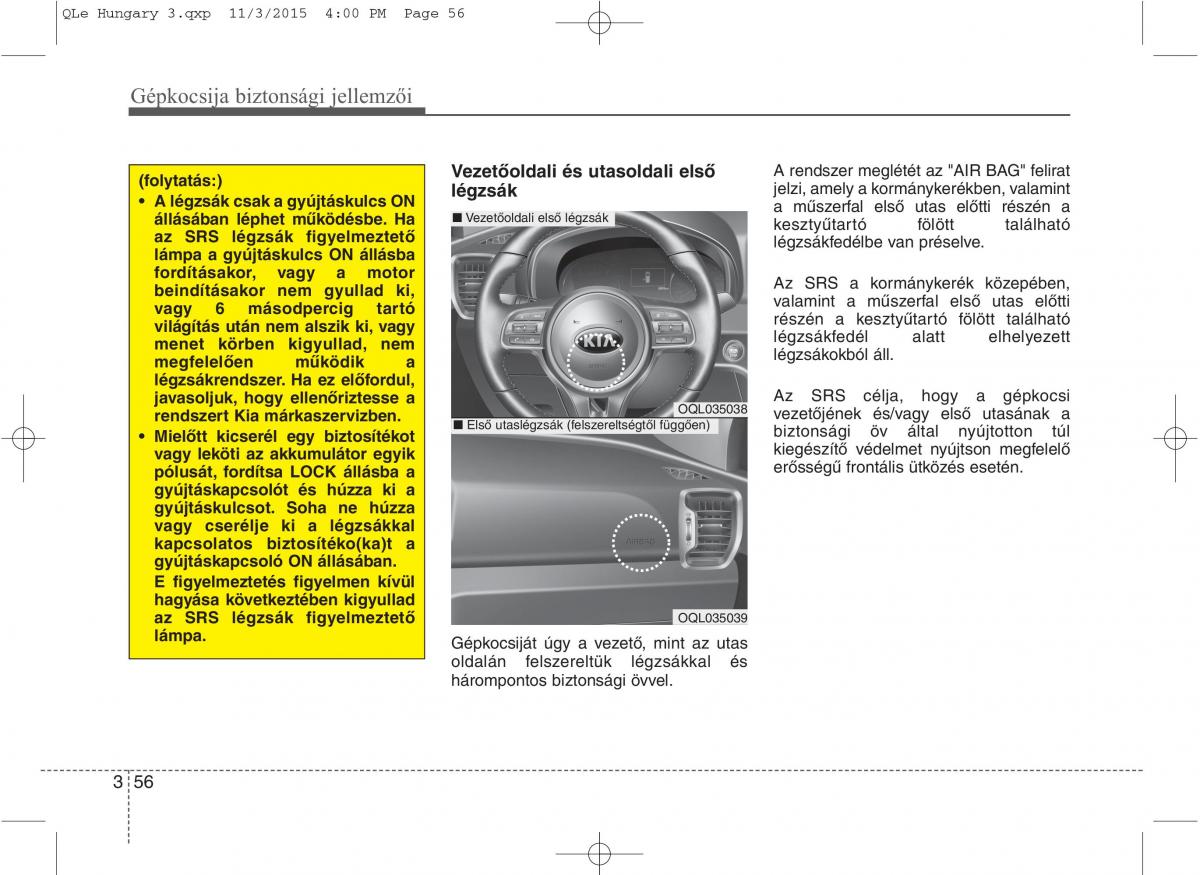 KIA Sportage IV Kezelesi utmutato / page 74