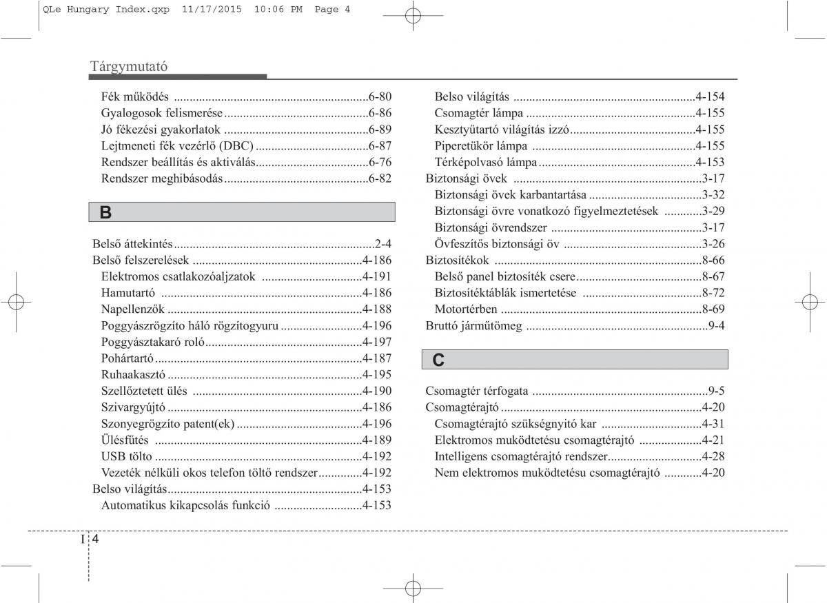 KIA Sportage IV Kezelesi utmutato / page 769