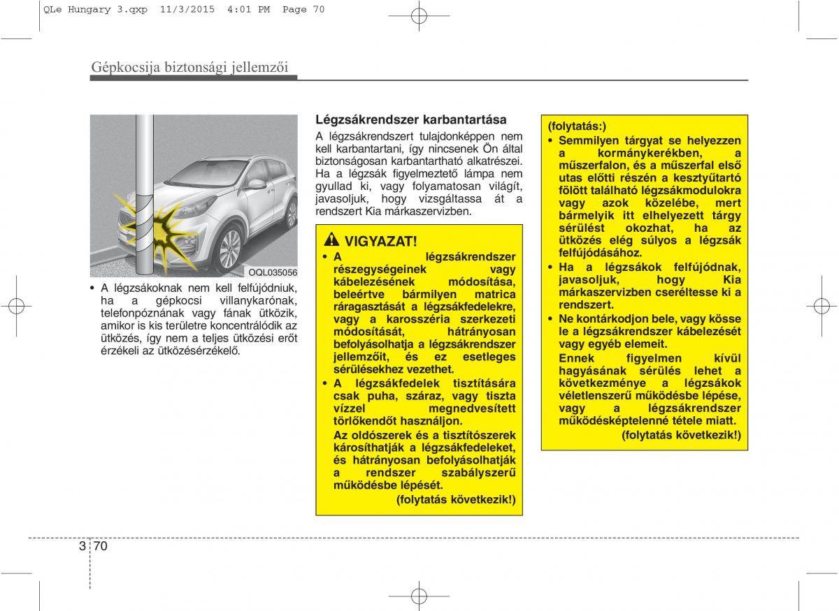 KIA Sportage IV Kezelesi utmutato / page 88