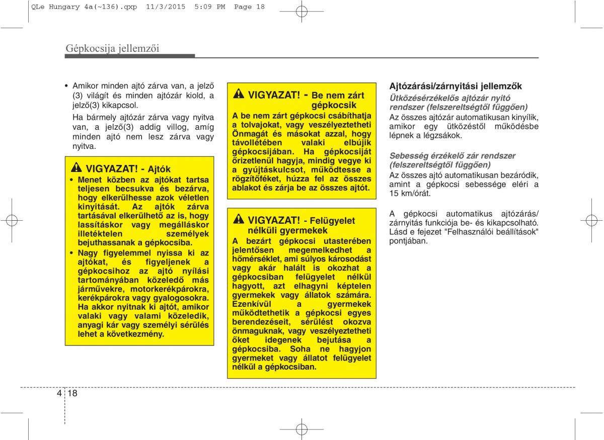 KIA Sportage IV Kezelesi utmutato / page 109