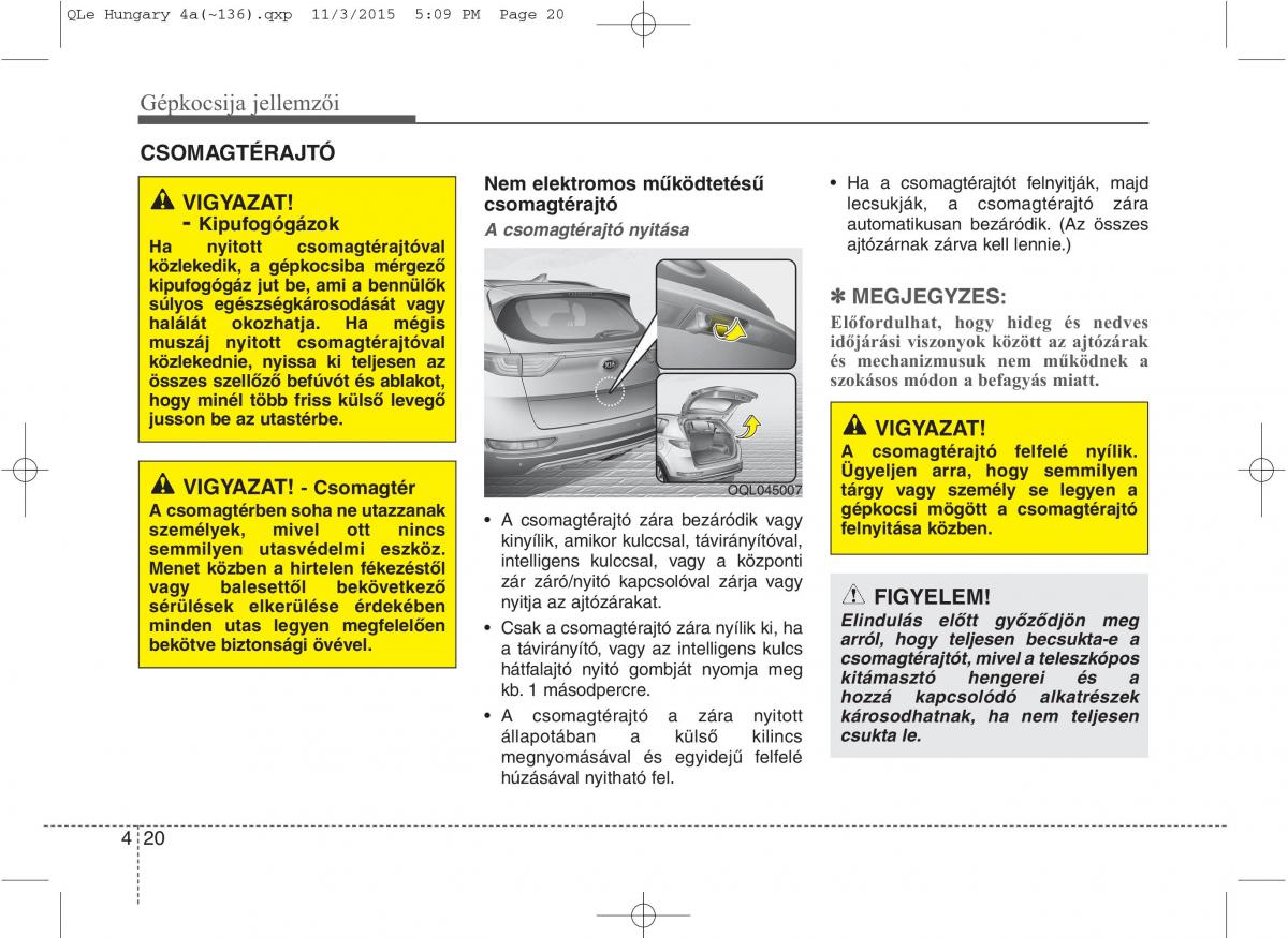 KIA Sportage IV Kezelesi utmutato / page 111