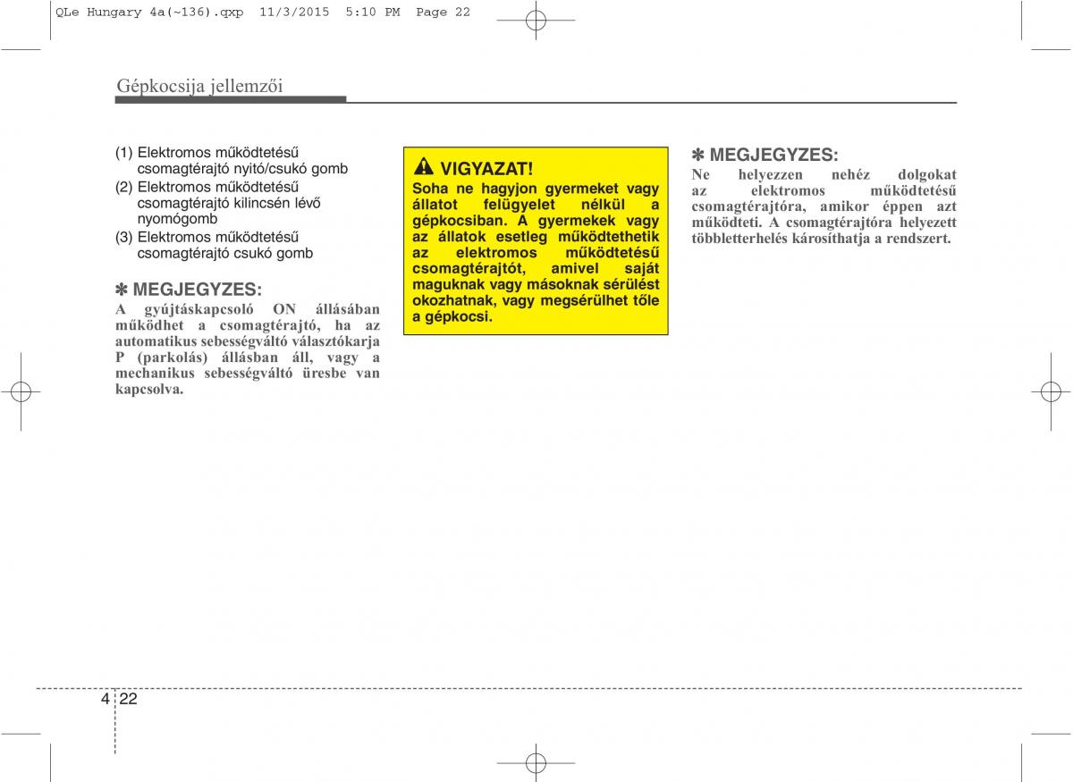 KIA Sportage IV Kezelesi utmutato / page 113