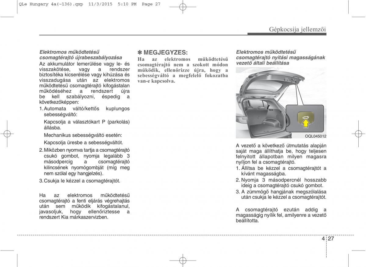 KIA Sportage IV Kezelesi utmutato / page 118