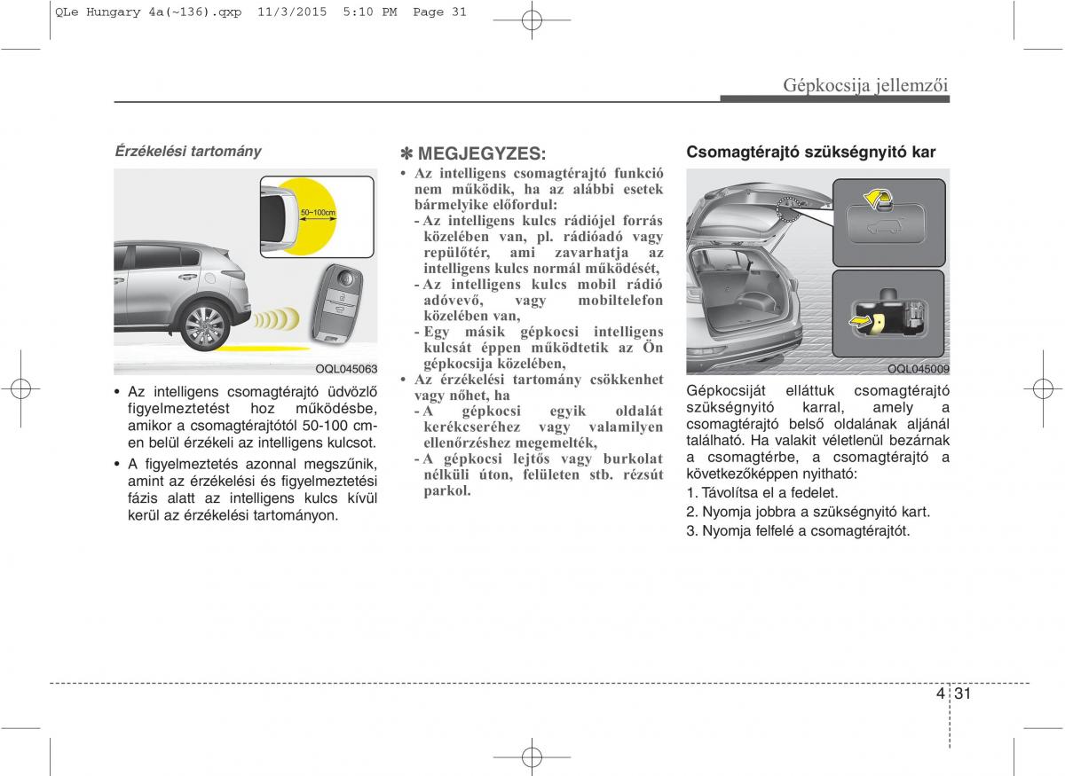 KIA Sportage IV Kezelesi utmutato / page 122