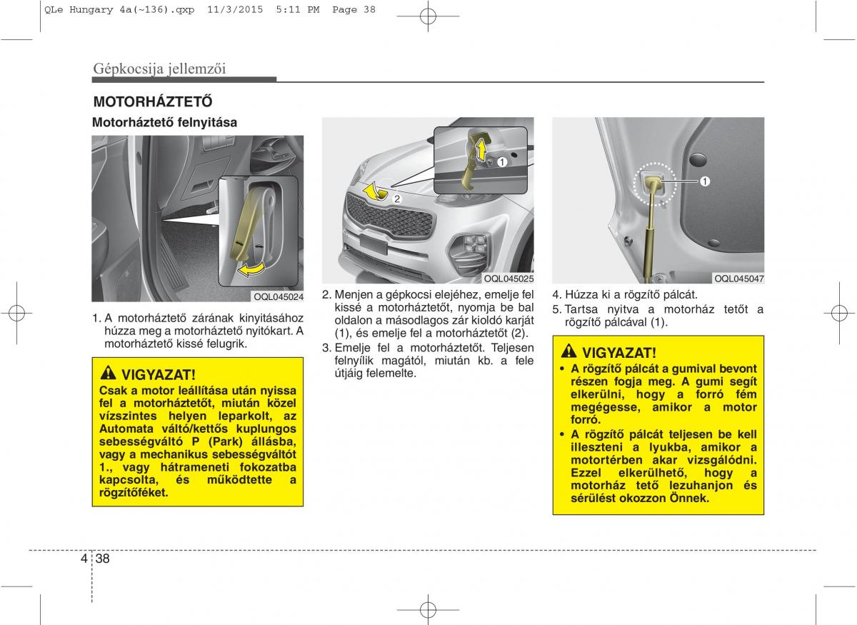 KIA Sportage IV Kezelesi utmutato / page 129