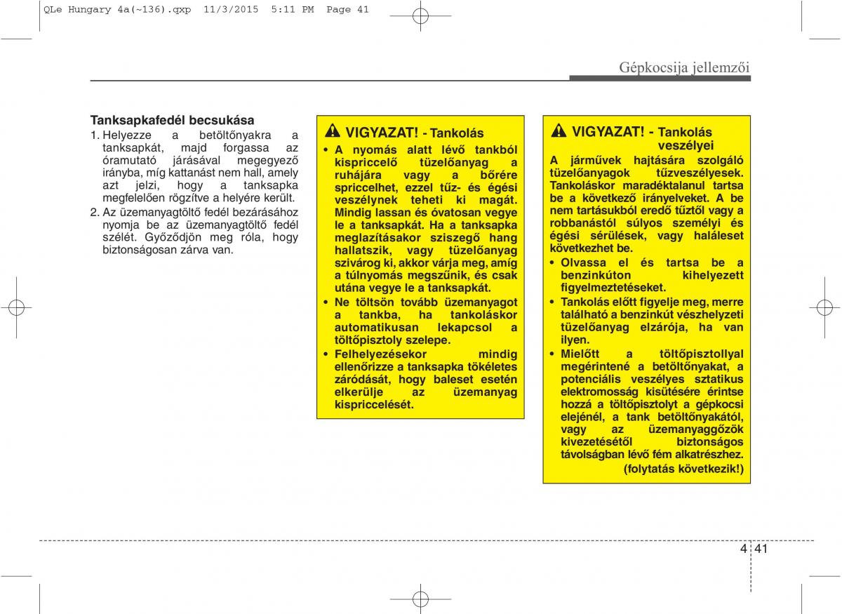 KIA Sportage IV Kezelesi utmutato / page 132