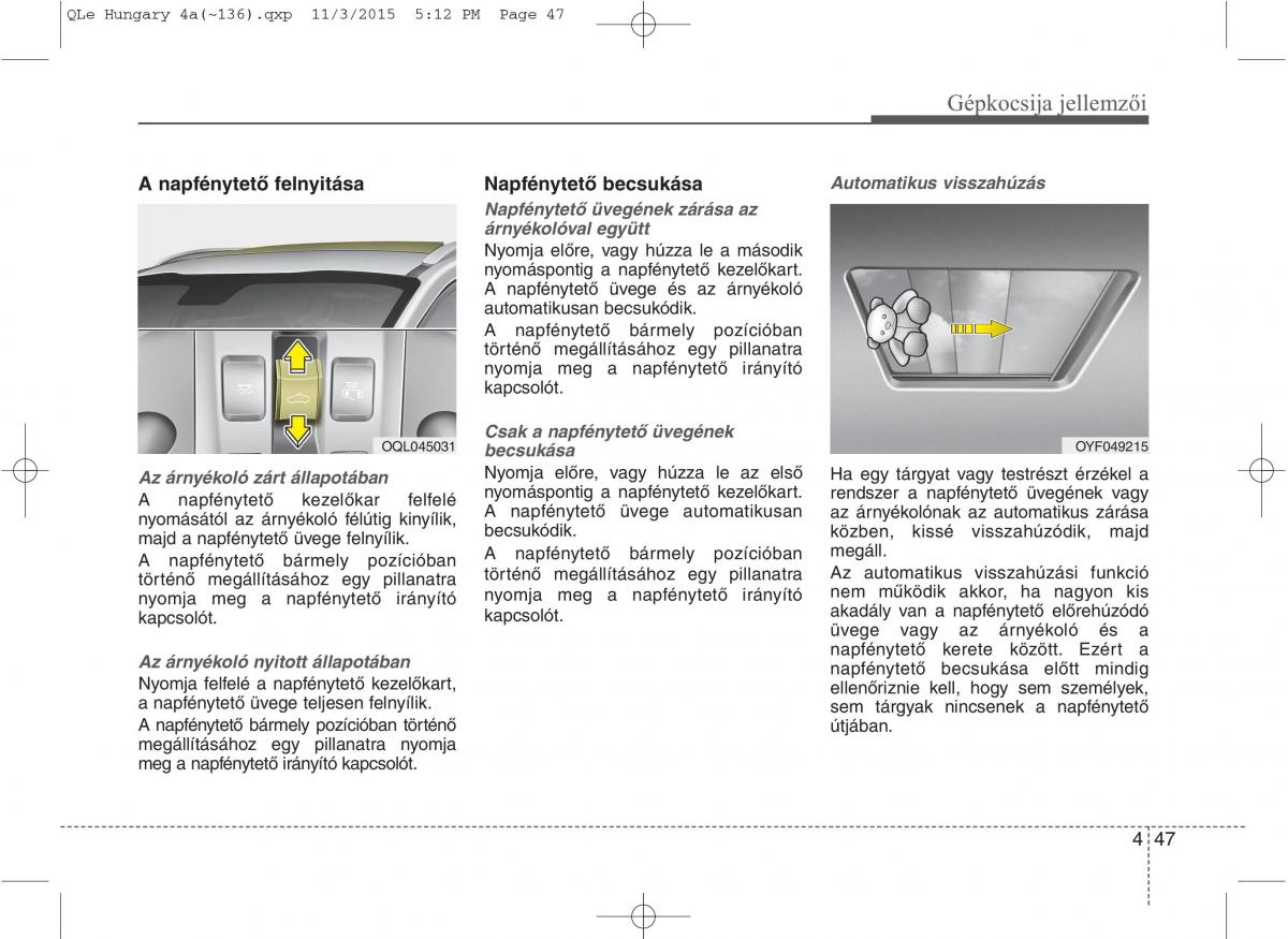 KIA Sportage IV Kezelesi utmutato / page 138