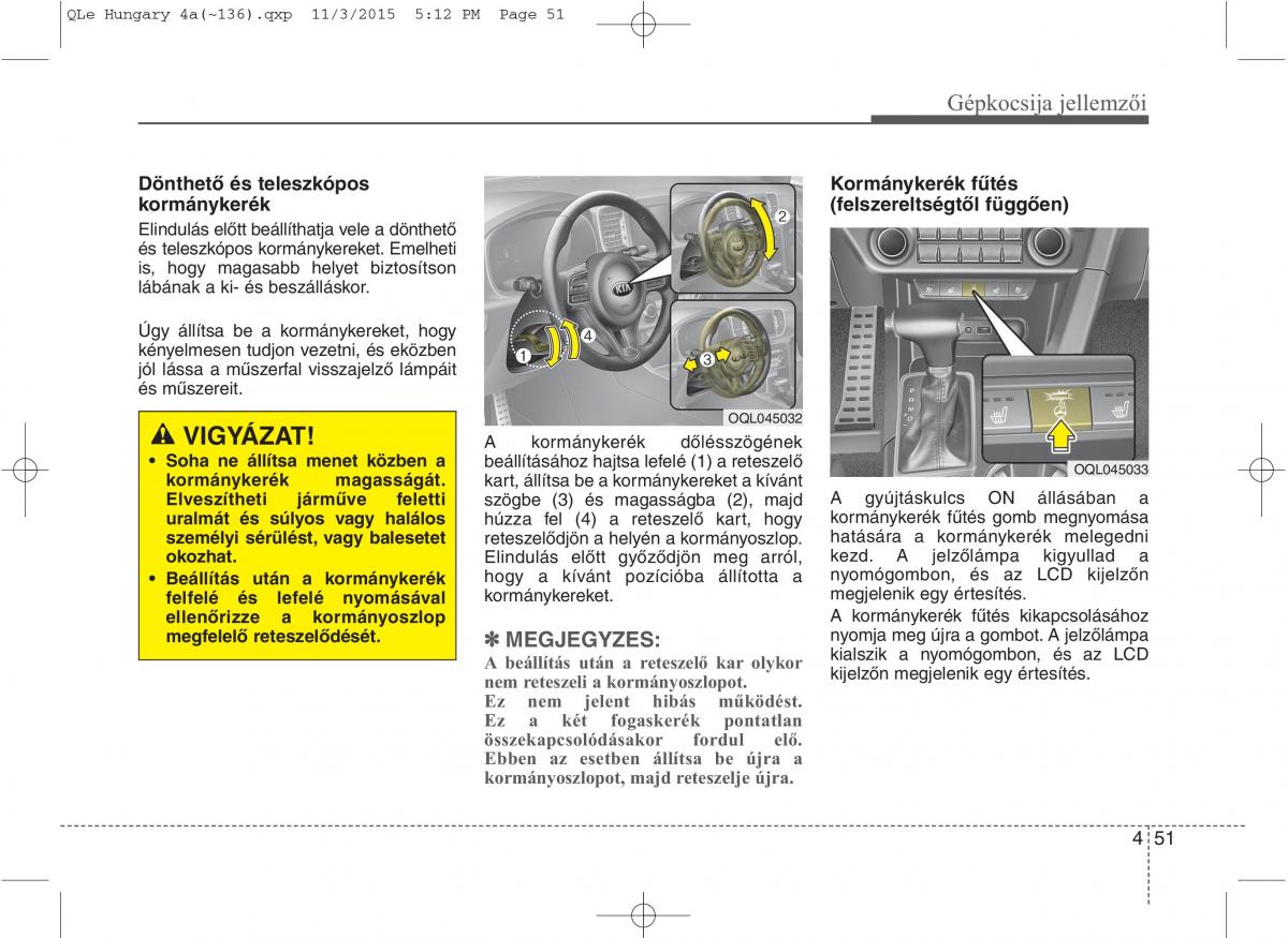 KIA Sportage IV Kezelesi utmutato / page 142