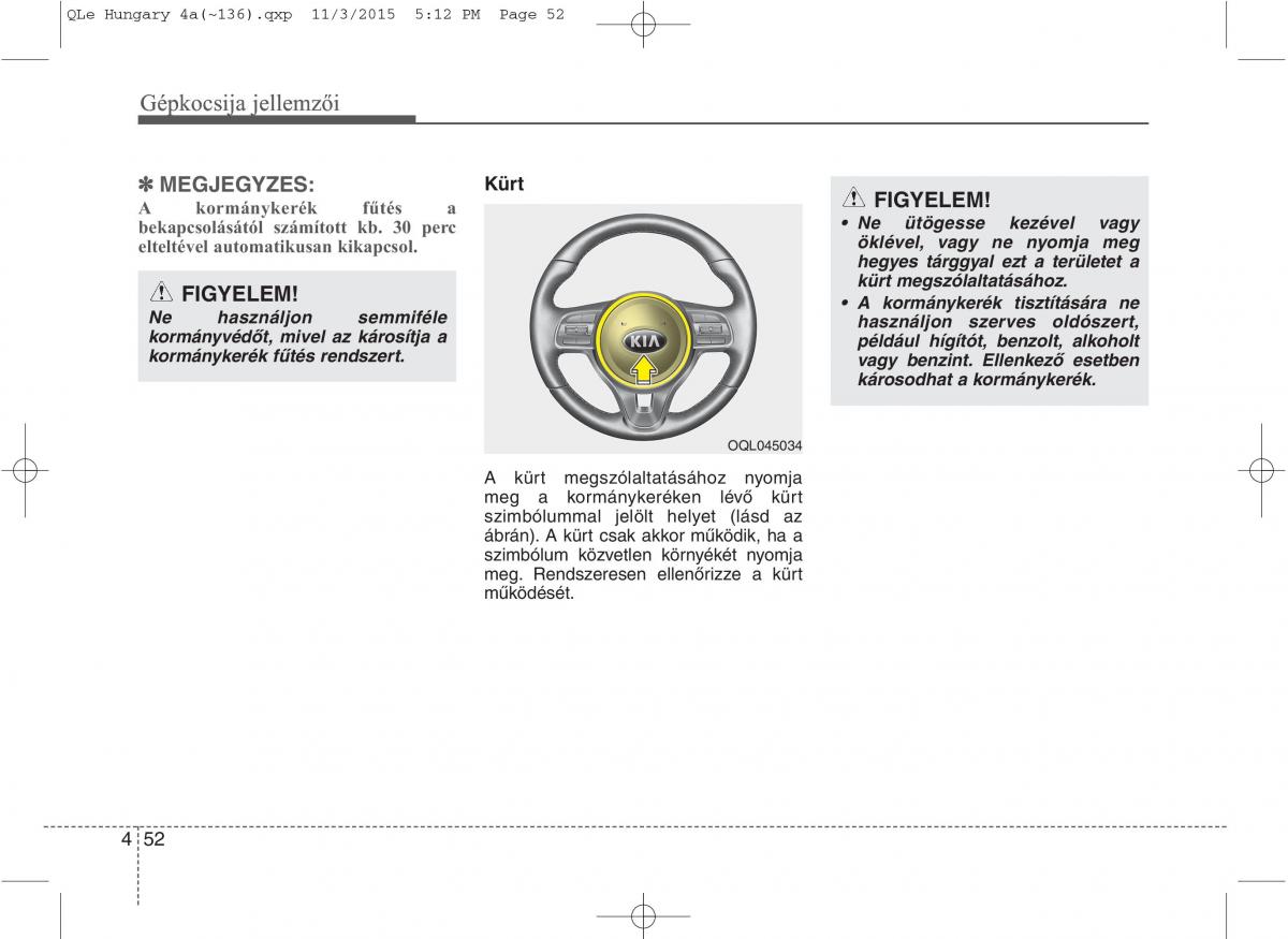 KIA Sportage IV Kezelesi utmutato / page 143