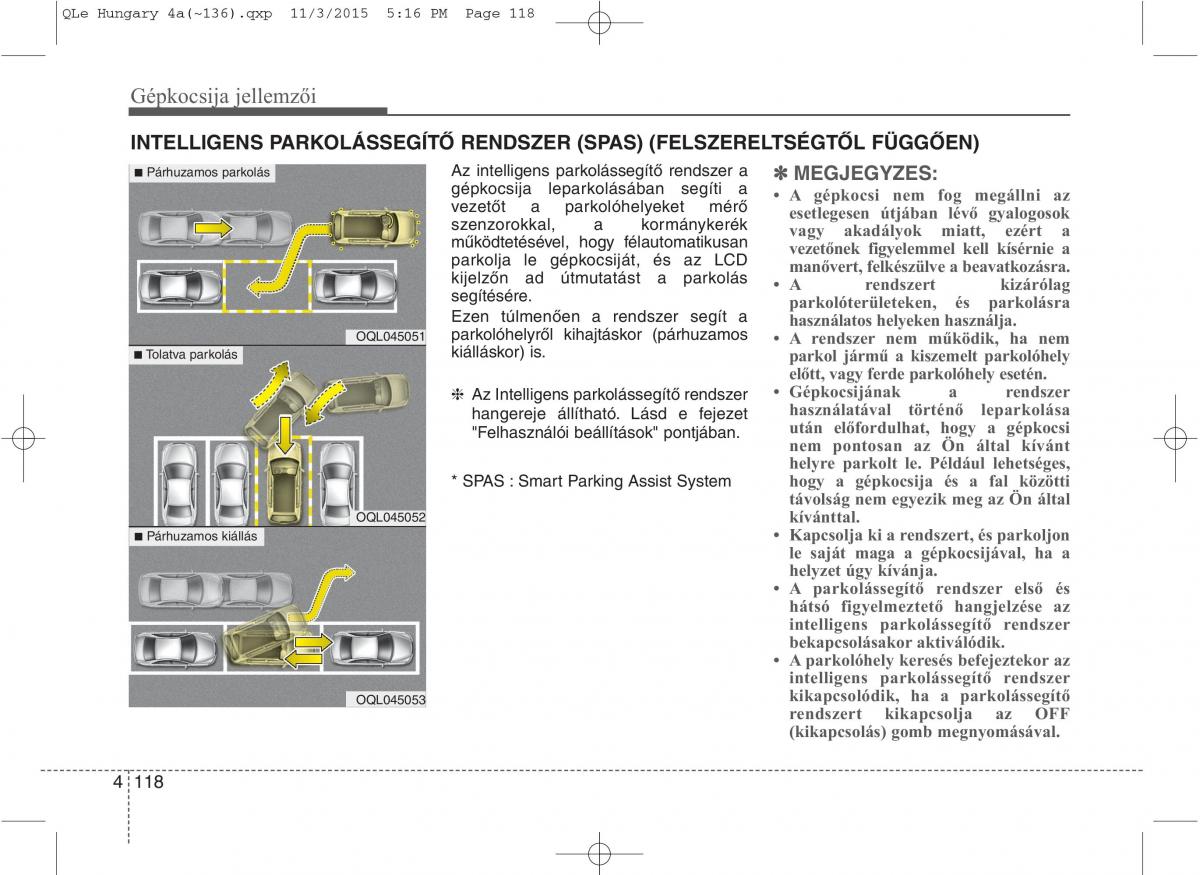 KIA Sportage IV Kezelesi utmutato / page 209