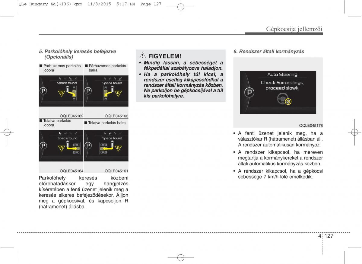 KIA Sportage IV Kezelesi utmutato / page 218