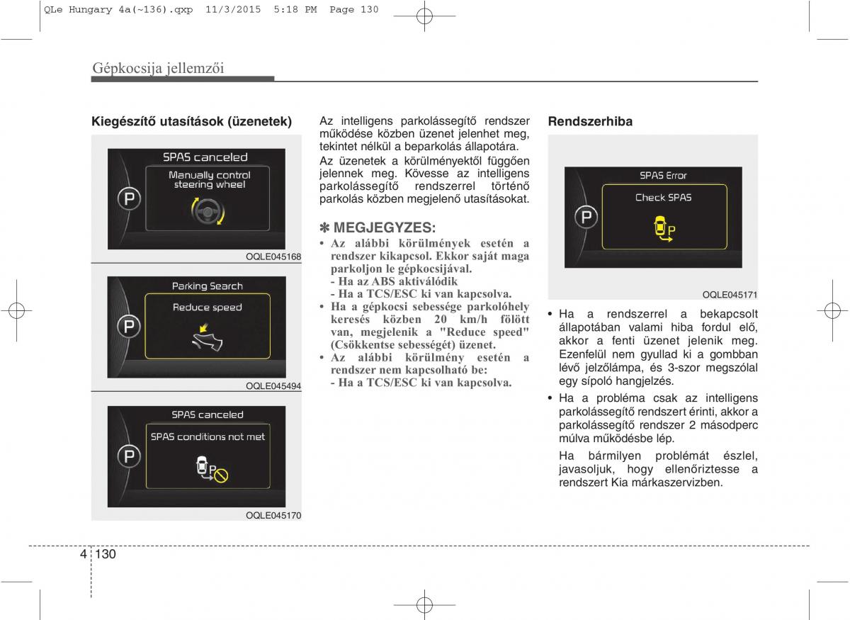 KIA Sportage IV Kezelesi utmutato / page 221