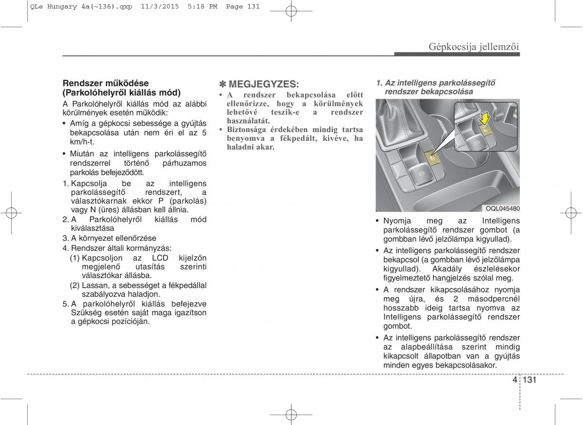 KIA Sportage IV Kezelesi utmutato / page 222