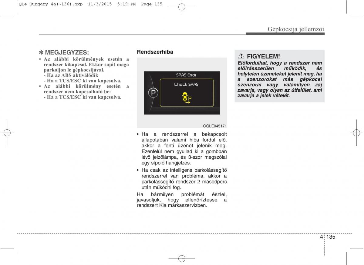 KIA Sportage IV Kezelesi utmutato / page 226