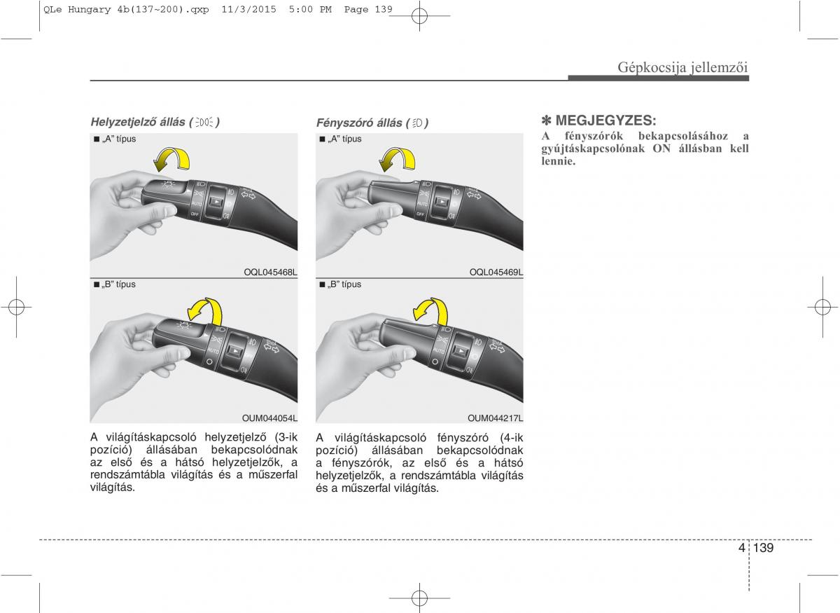 KIA Sportage IV Kezelesi utmutato / page 230