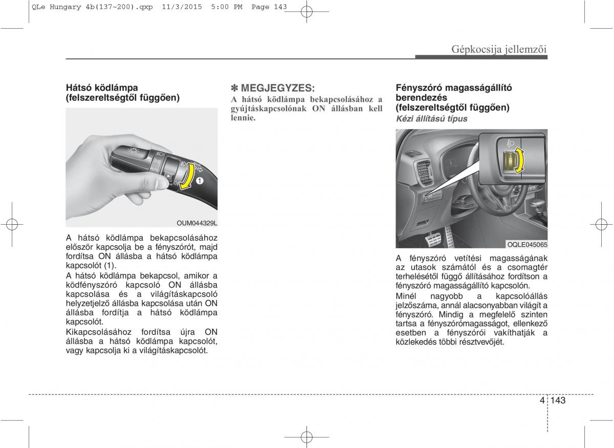 KIA Sportage IV Kezelesi utmutato / page 234