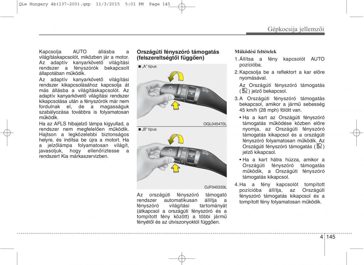 KIA Sportage IV Kezelesi utmutato / page 236