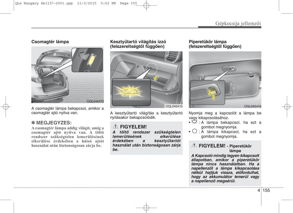 KIA Sportage IV Kezelesi utmutato / page 246