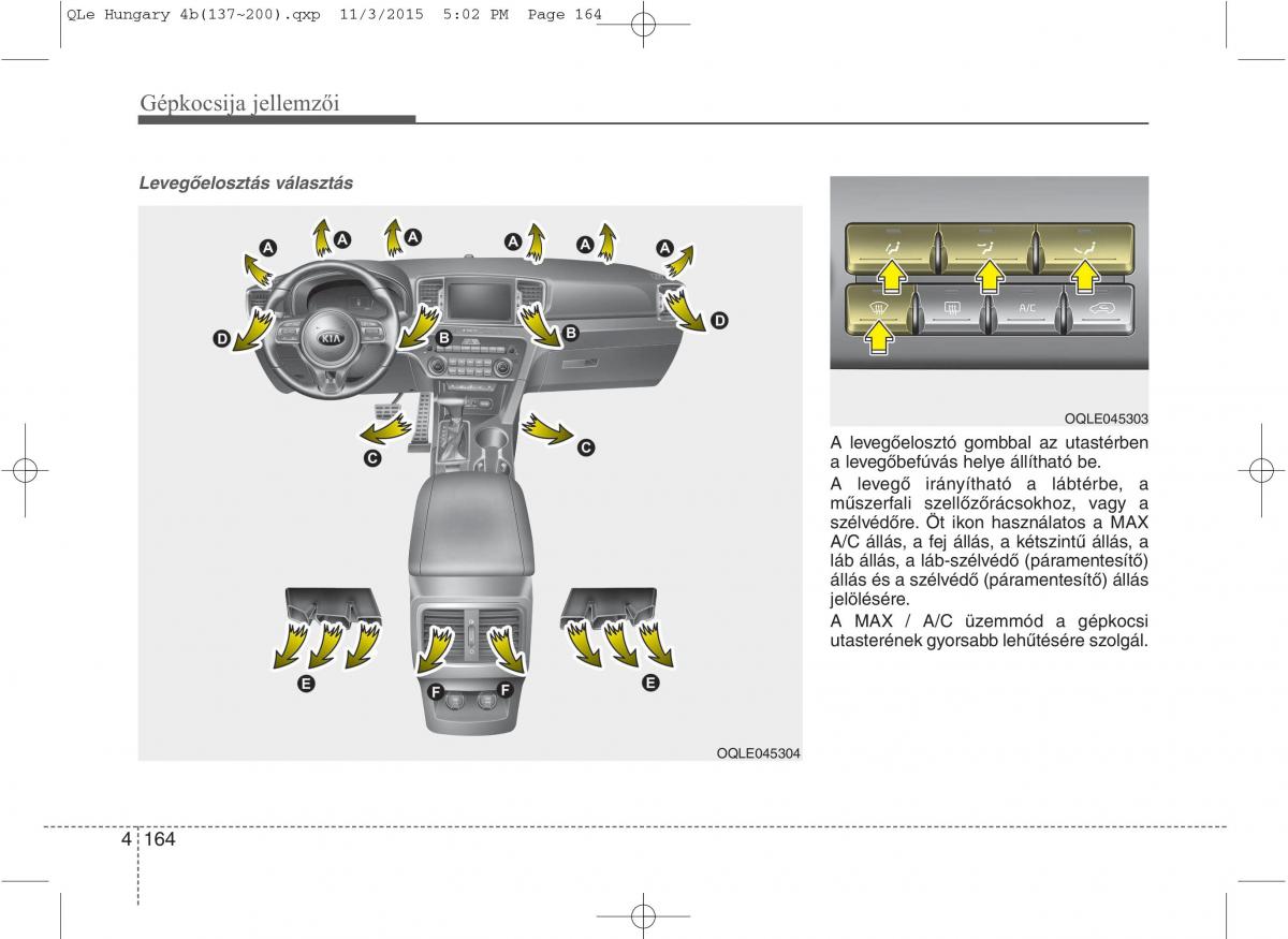 KIA Sportage IV Kezelesi utmutato / page 255