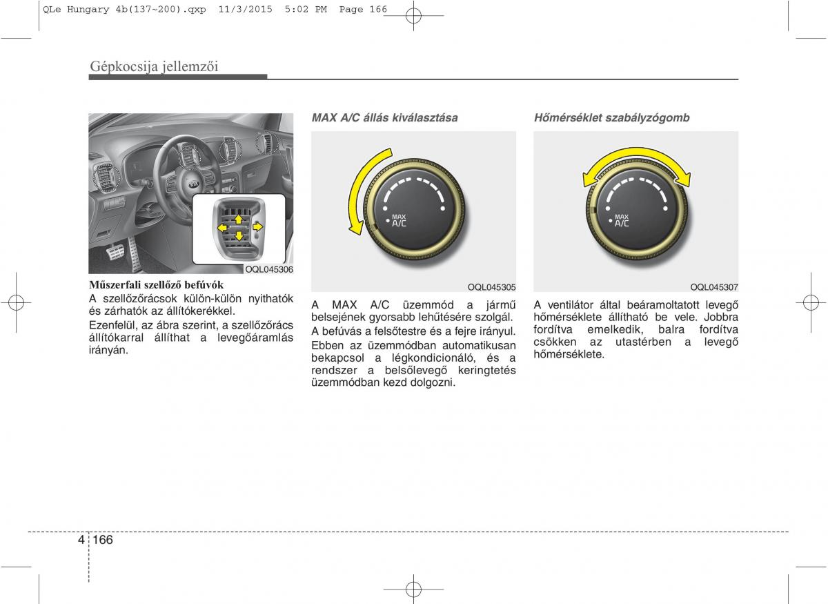 KIA Sportage IV Kezelesi utmutato / page 257