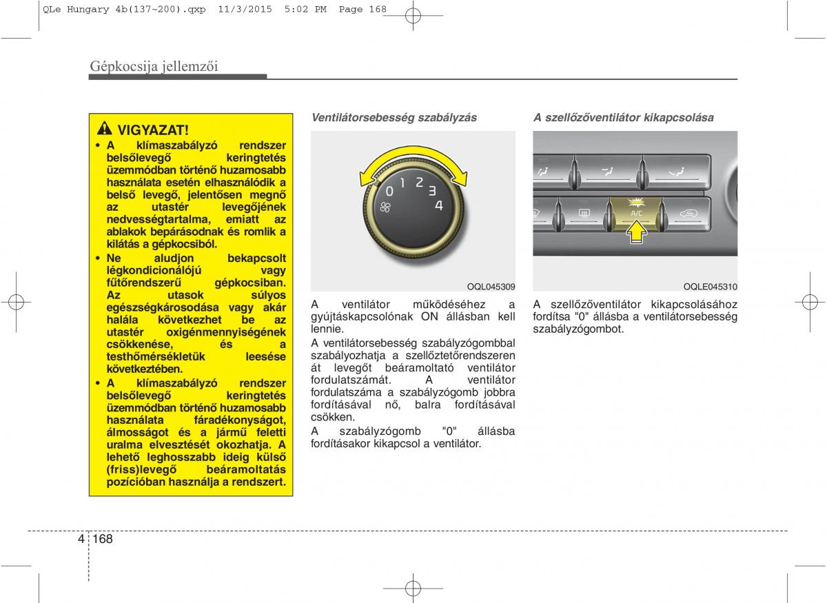 KIA Sportage IV Kezelesi utmutato / page 259