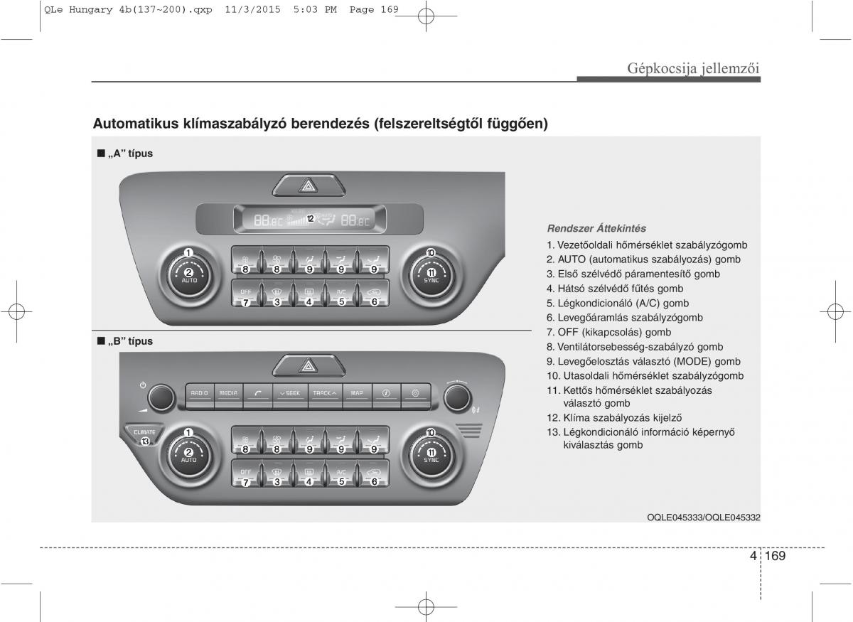 KIA Sportage IV Kezelesi utmutato / page 260