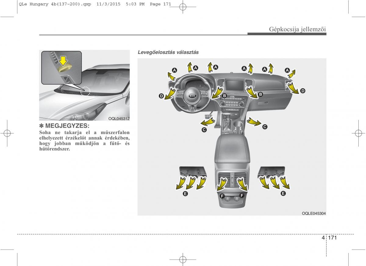 KIA Sportage IV Kezelesi utmutato / page 262