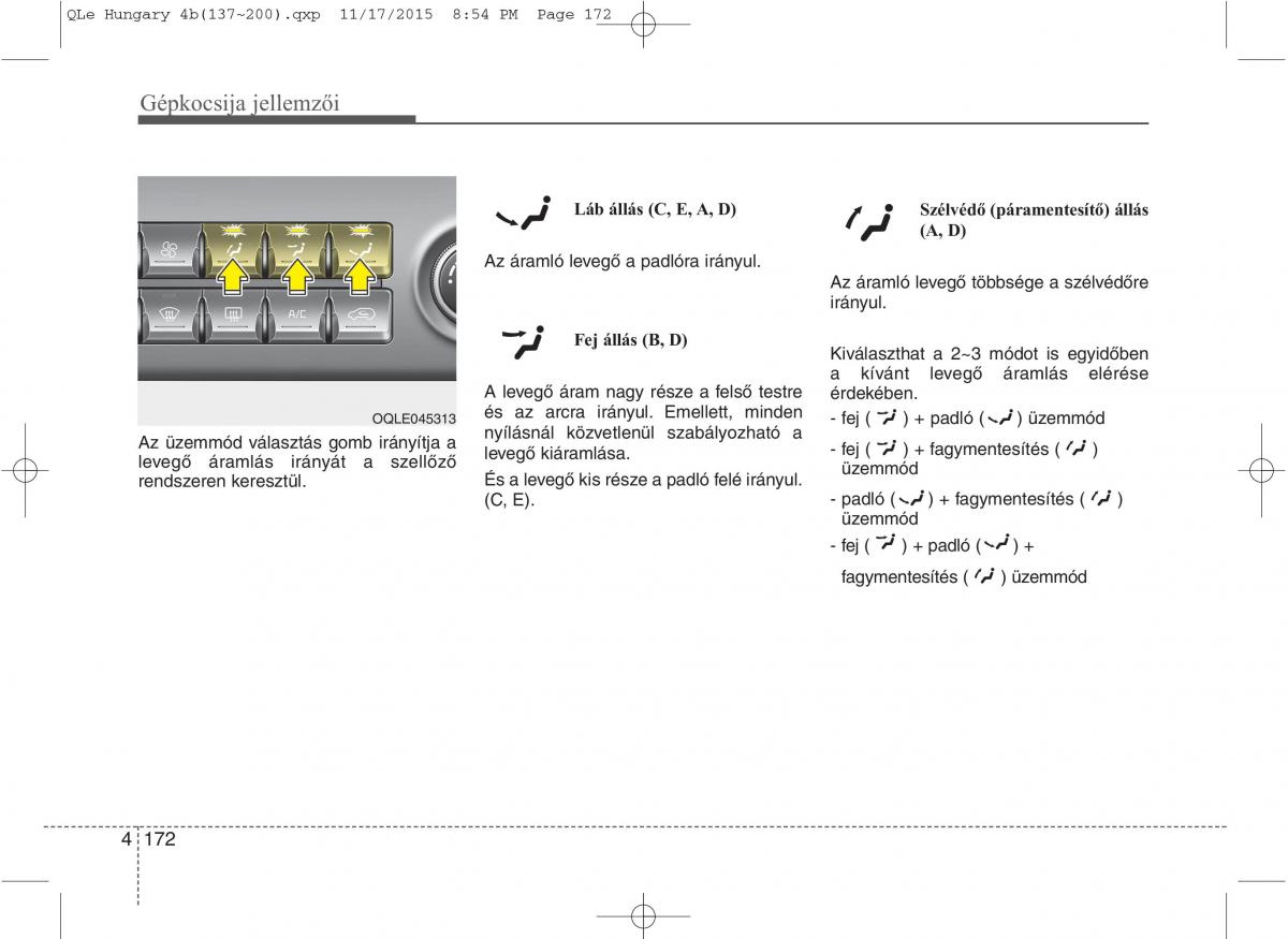 KIA Sportage IV Kezelesi utmutato / page 263