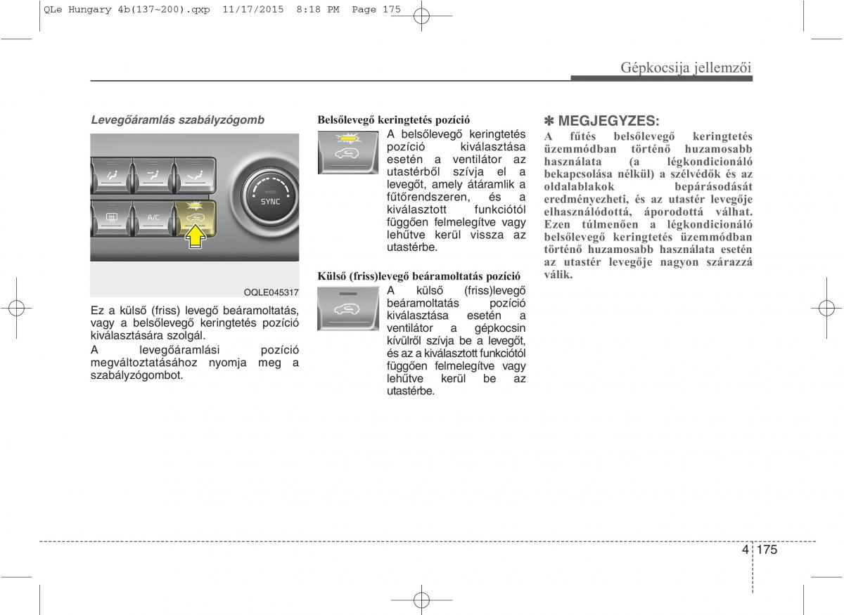 KIA Sportage IV Kezelesi utmutato / page 266