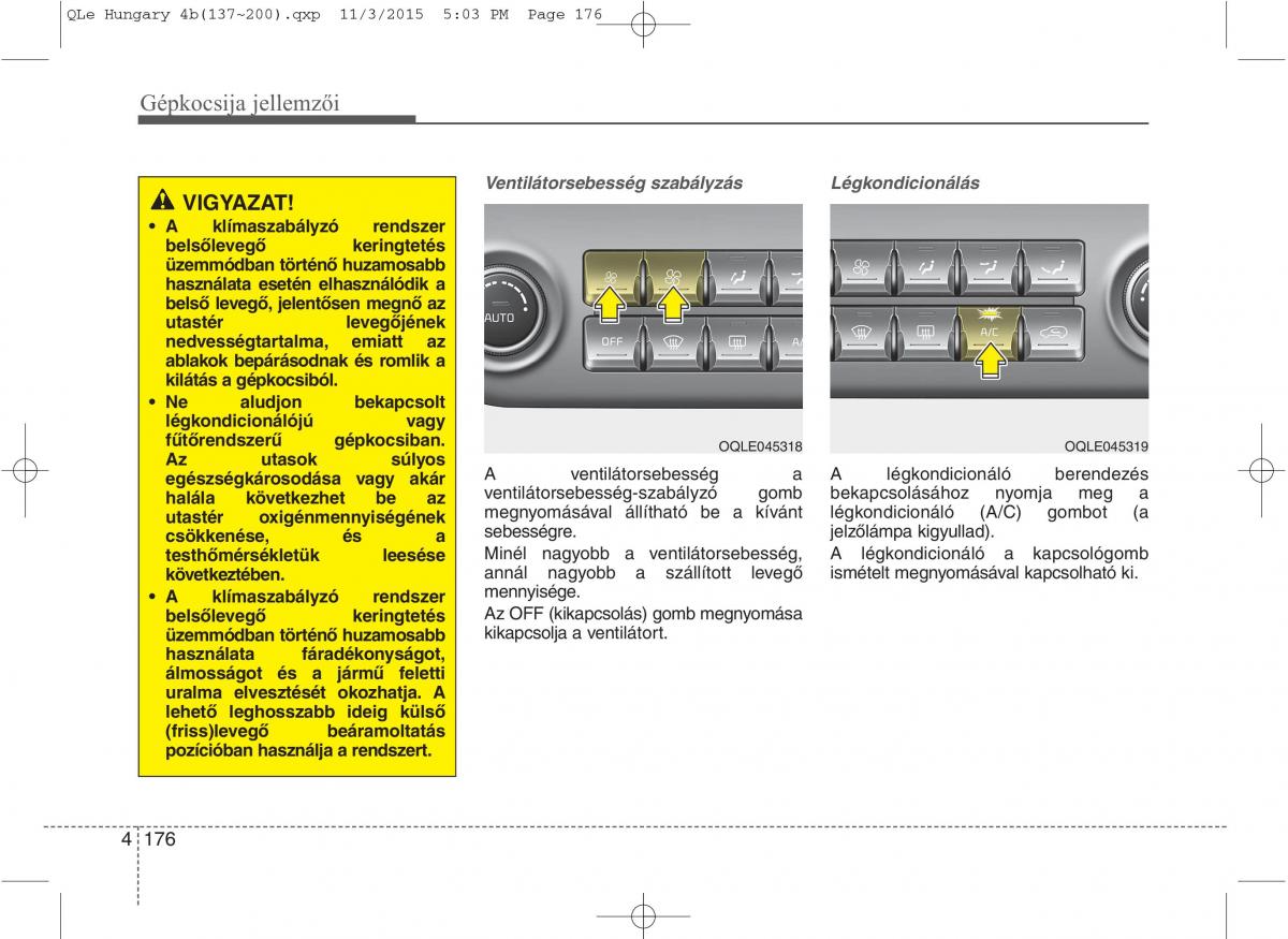 KIA Sportage IV Kezelesi utmutato / page 267