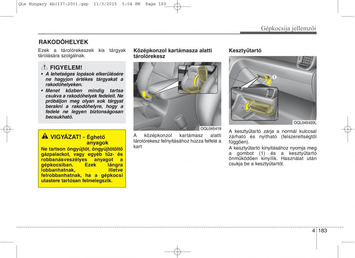 KIA Sportage IV Kezelesi utmutato / page 274