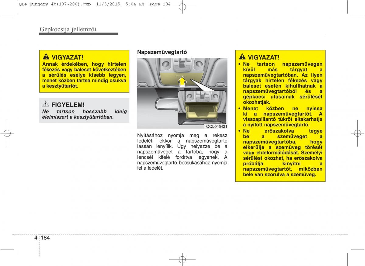 KIA Sportage IV Kezelesi utmutato / page 275