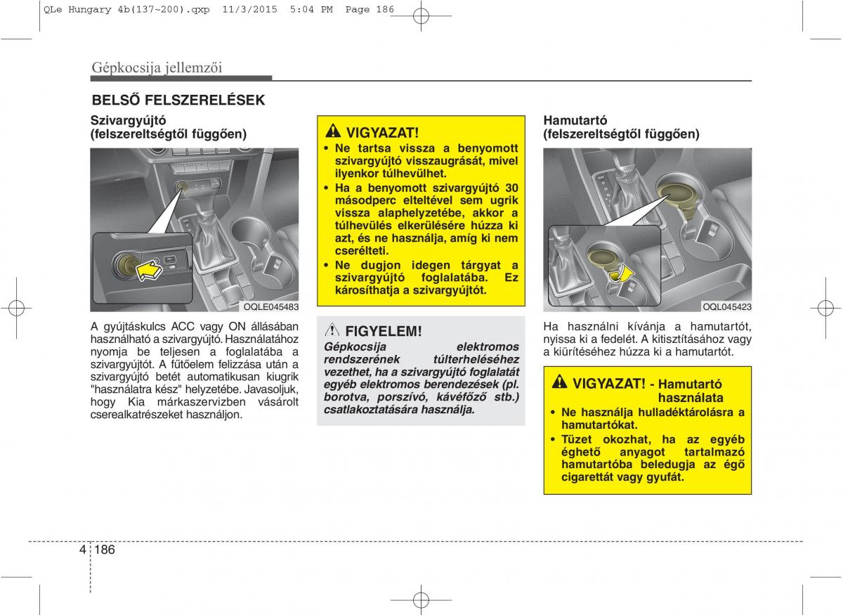 KIA Sportage IV Kezelesi utmutato / page 277