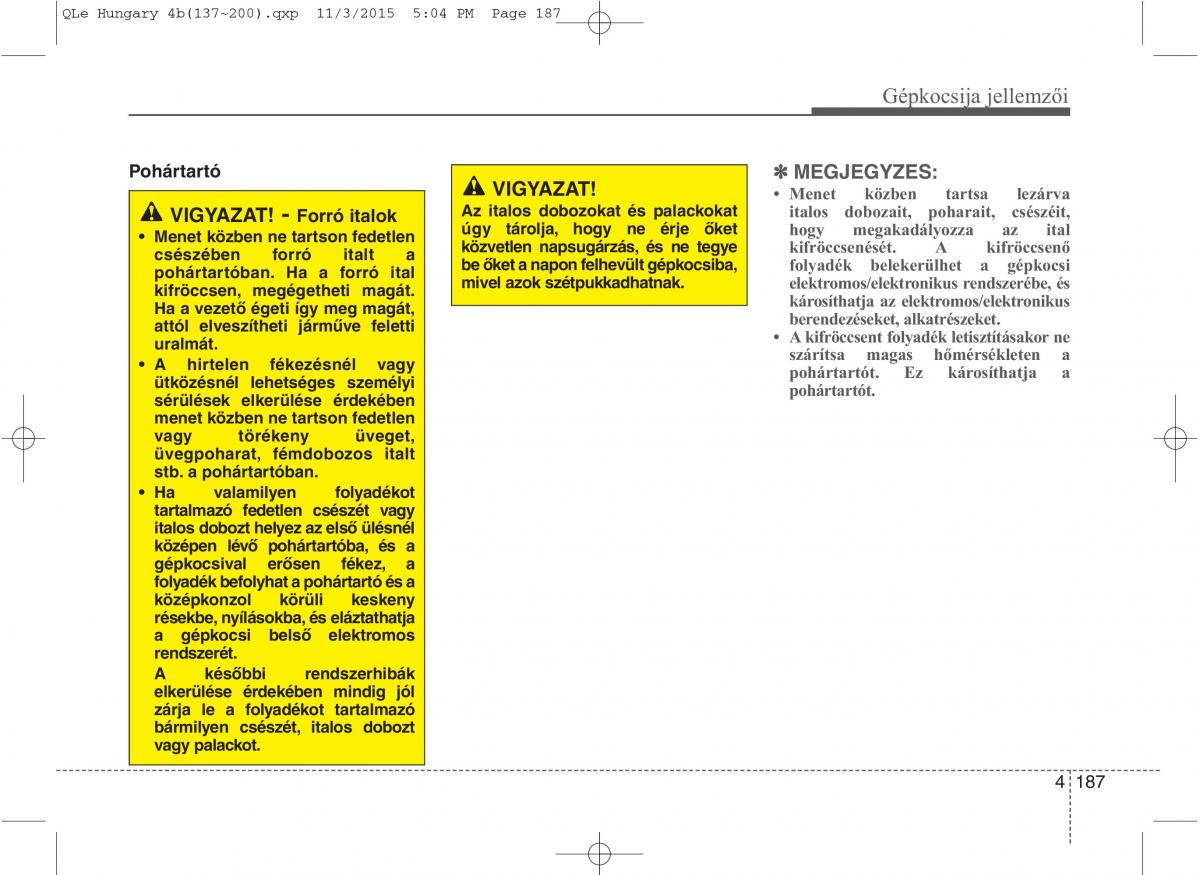 KIA Sportage IV Kezelesi utmutato / page 278