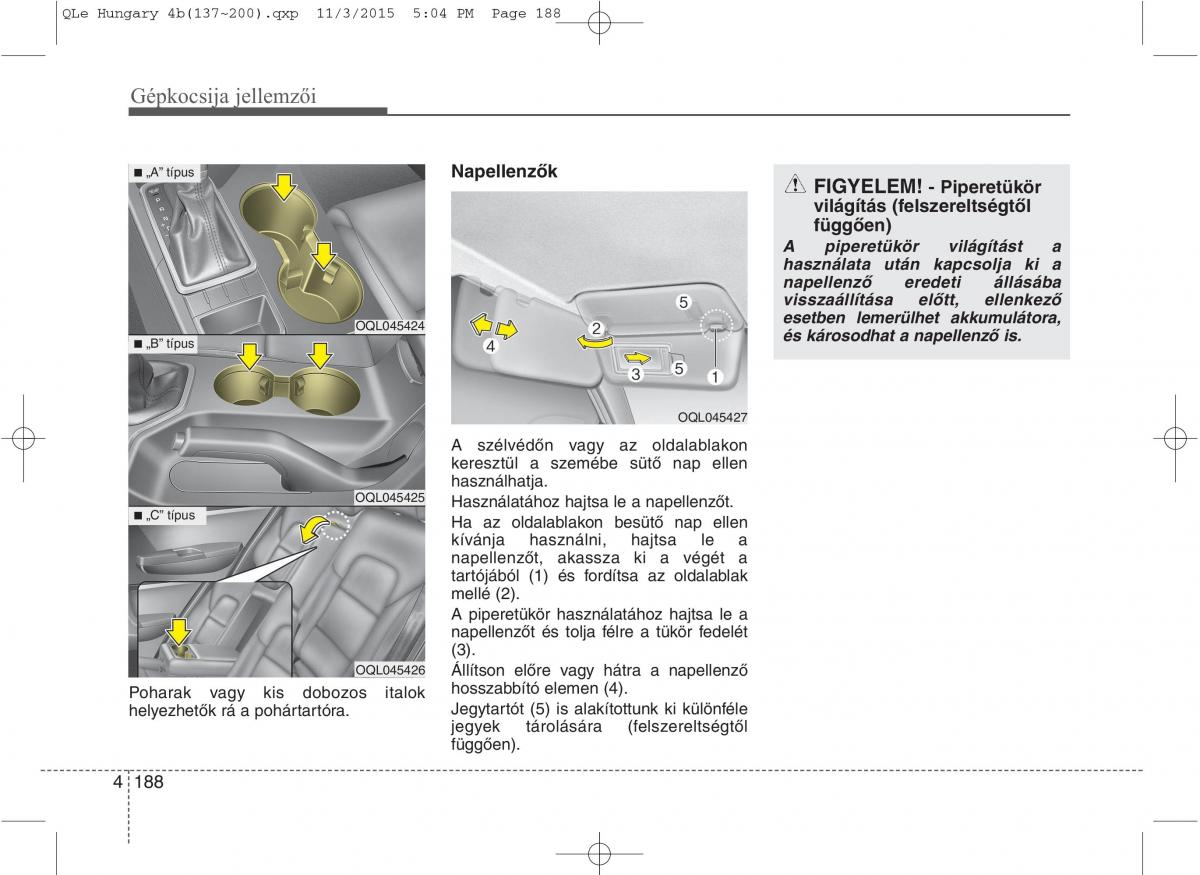 KIA Sportage IV Kezelesi utmutato / page 279