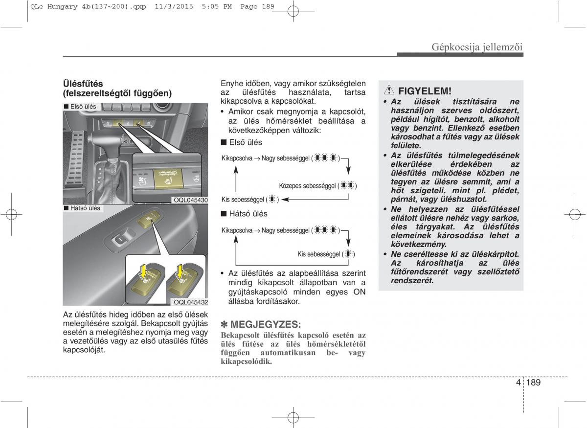 KIA Sportage IV Kezelesi utmutato / page 280