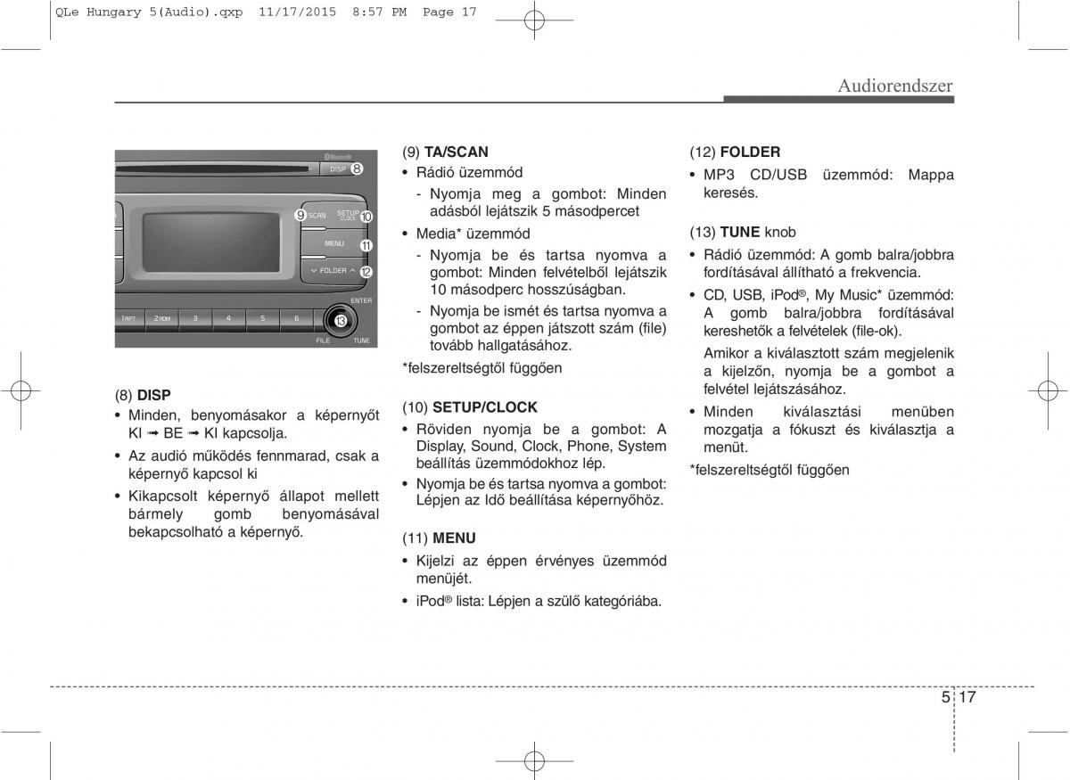 KIA Sportage IV Kezelesi utmutato / page 308