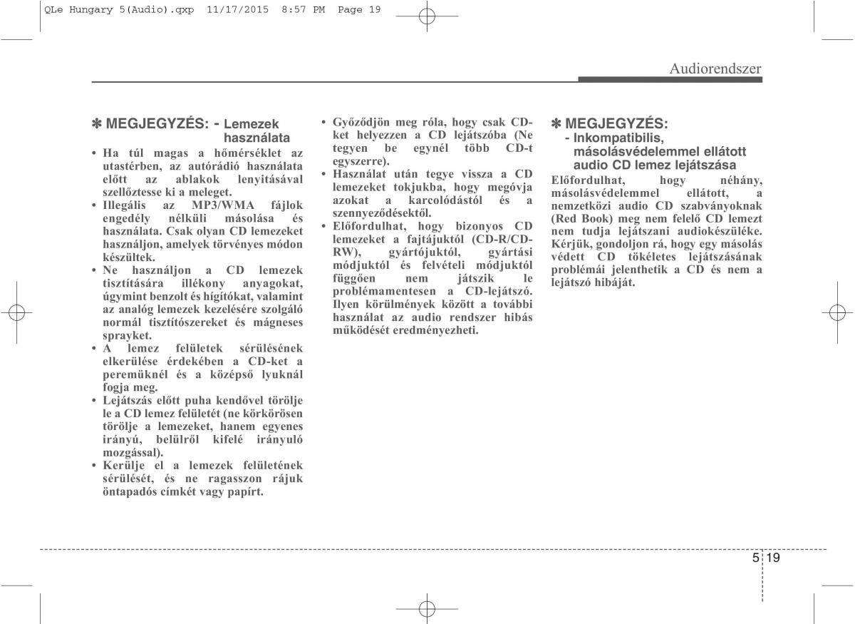 KIA Sportage IV Kezelesi utmutato / page 310