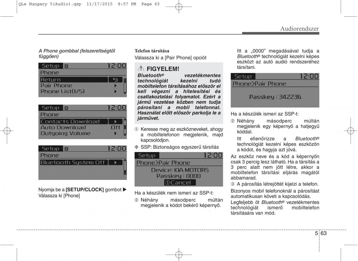 KIA Sportage IV Kezelesi utmutato / page 354