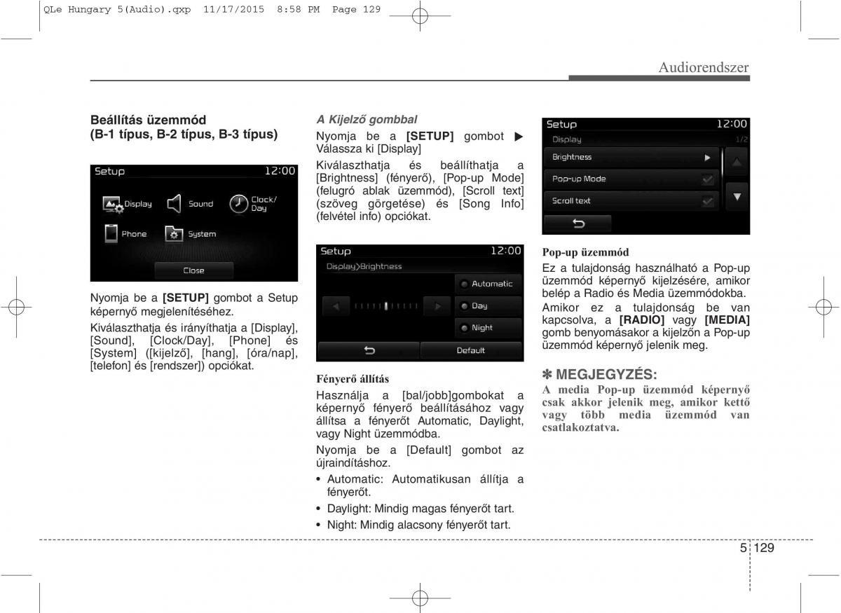 KIA Sportage IV Kezelesi utmutato / page 420