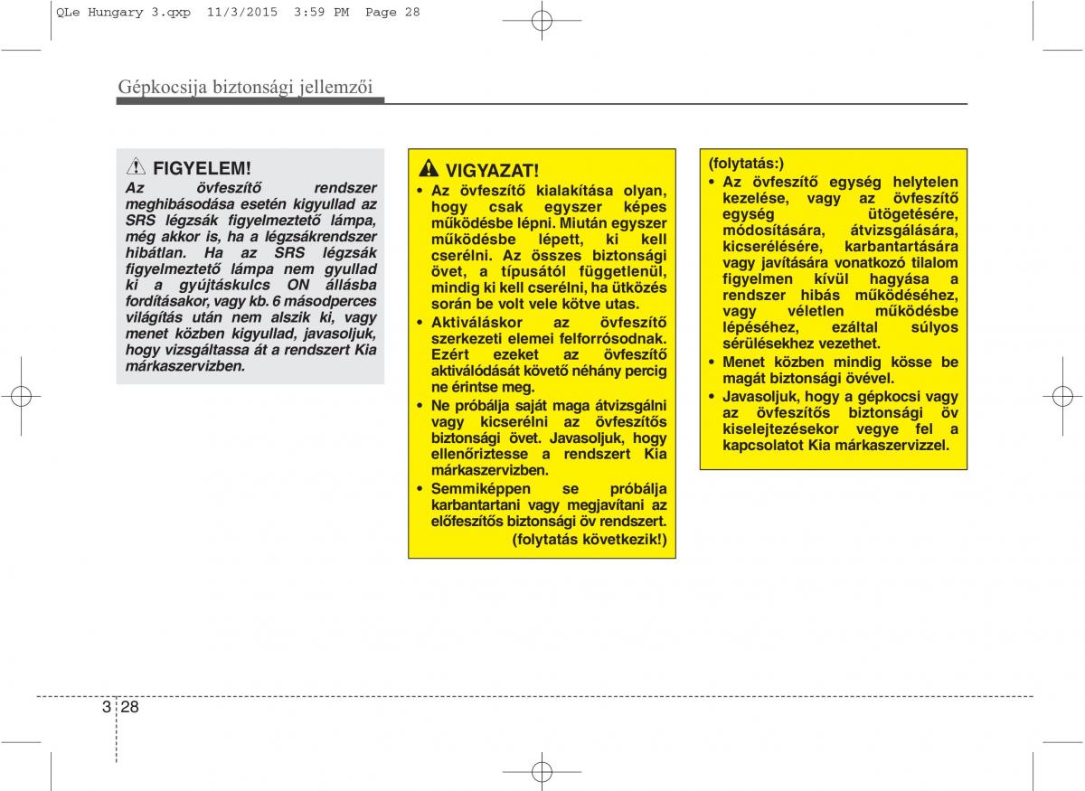 KIA Sportage IV Kezelesi utmutato / page 46