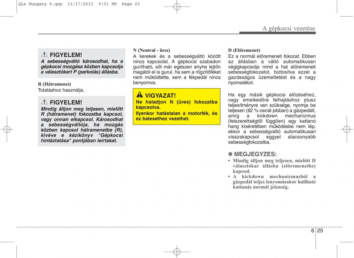 KIA Sportage IV Kezelesi utmutato / page 465