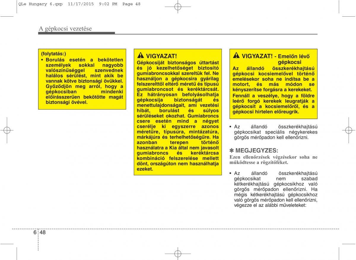 KIA Sportage IV Kezelesi utmutato / page 488