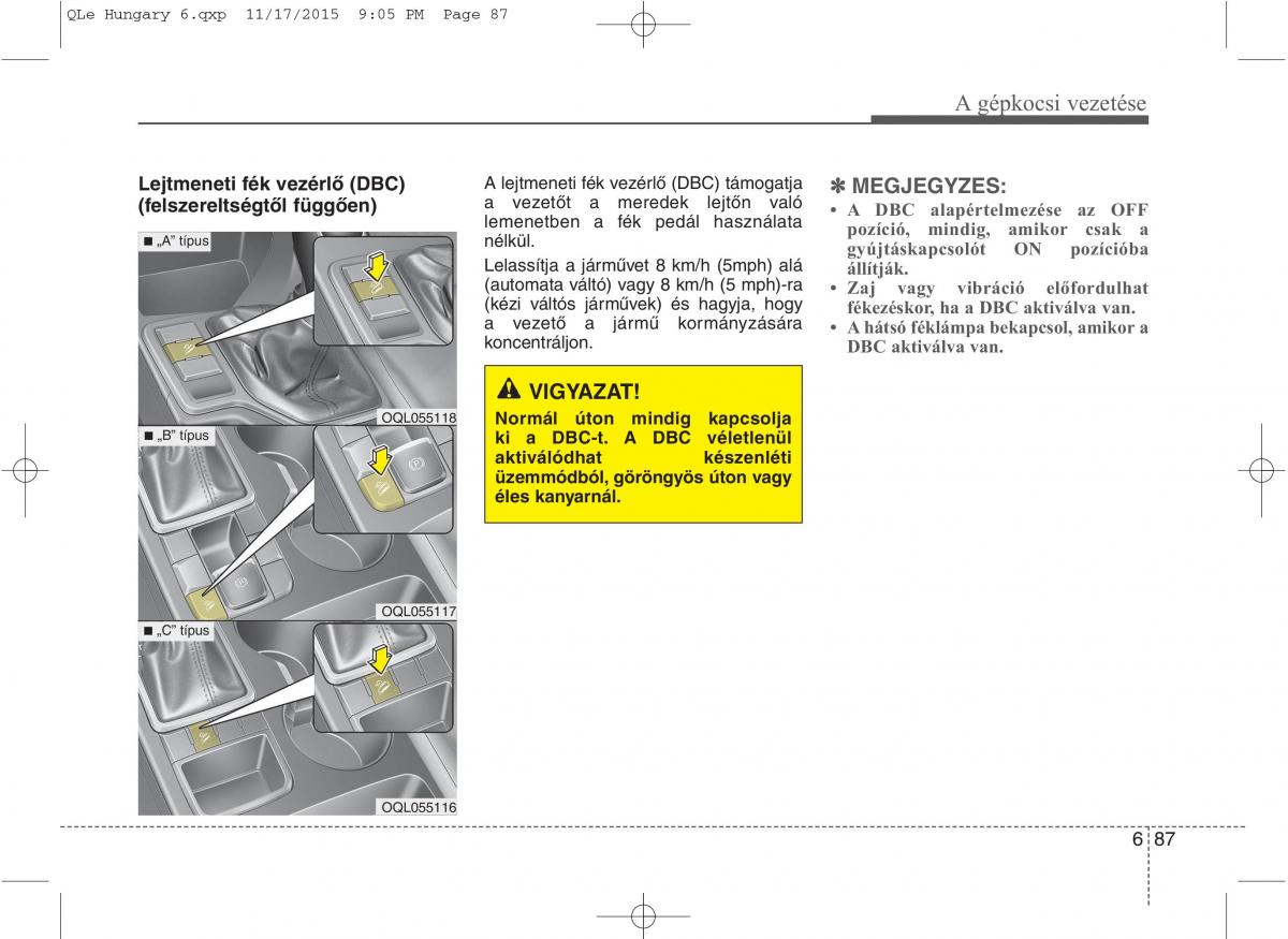 KIA Sportage IV Kezelesi utmutato / page 527